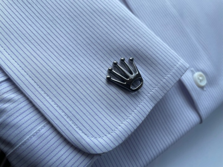 Okolicznościowe spinki do mankietów EXC Mikołaj Gwiazdor w Białej Szkatułce