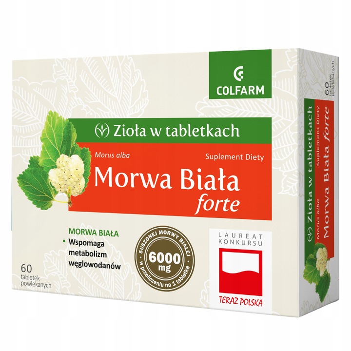 Suplement diety Colfarm Morwa biała Forte, 60 tabletek