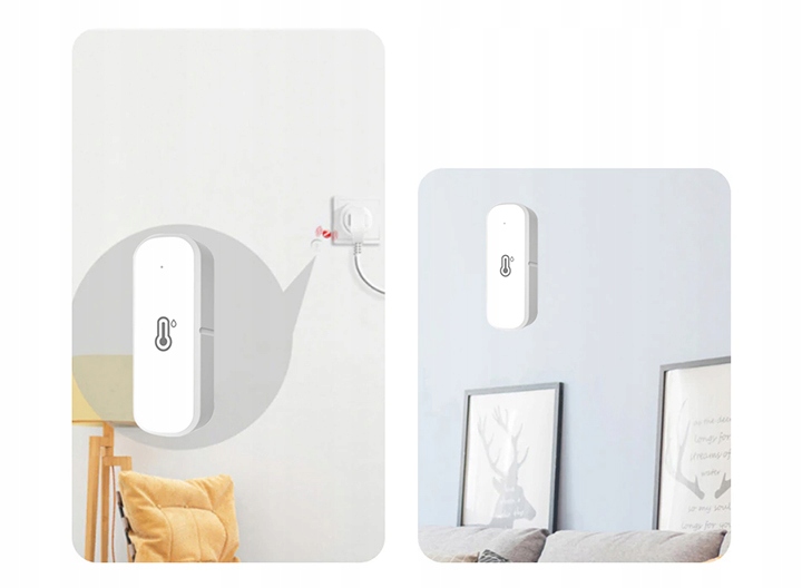 TERMOMETR HIGROMETR CZUJNIK WILGOCI TEMPERATURY SMART LIFE ALEXA WIFI