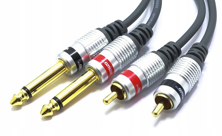 KABEL 2x JACK 6,3 MONO 2X RCA VITALCO MK50 3m