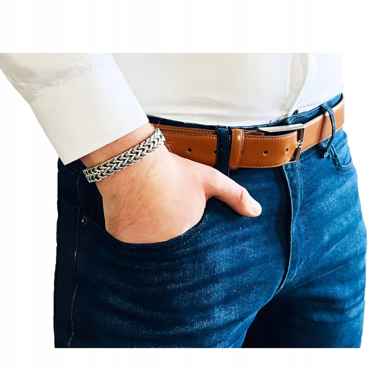 Bransoletka męska VIKING pudełko torebka prezentowa dla mężczyzny 21,5 cm