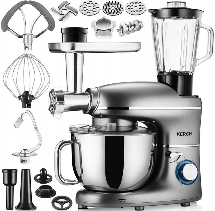 ROBOT KUCHENNY PLANETARNY MIKSER Z MISĄ KERCH ROTARY 4000W GREY 6,2L