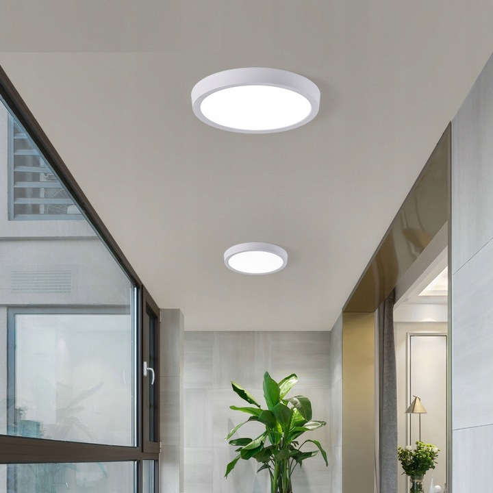 PLAFON NATYNKOWY LAMPA SUFITOWA LED 24W OKRĄGŁA PANEL ŚCIENNY ŚWIETLNY