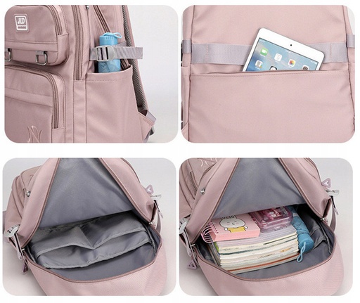 Plecak szkolny różowy (D072)