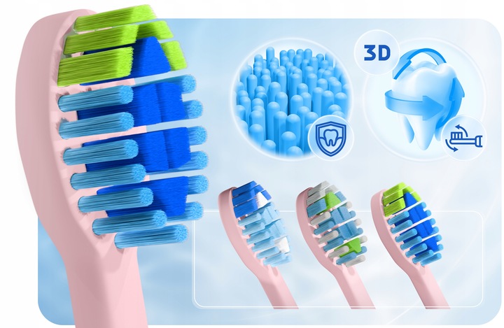 SZCZOTECZKA SONICZNA DO ZĘBÓW ELEKTRYCZNA + ETUI BERDSEN GALAXY