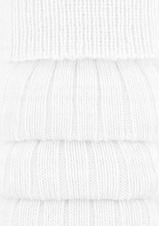 Getry Damskie Ocieplacze na Nogi Zimowe Ocieplane Grube Cerber BIAŁE