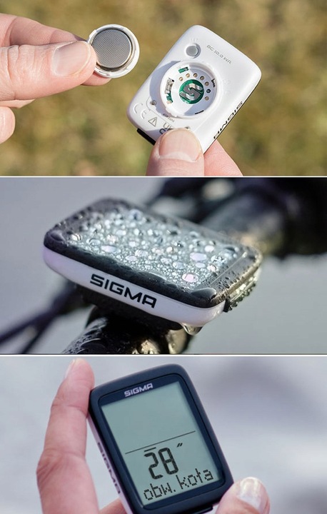 MARKOWY LICZNIK ROWEROWY SIGMA 10.0 IPX8 POLSKIE MENU TERMOMETR START/STOP