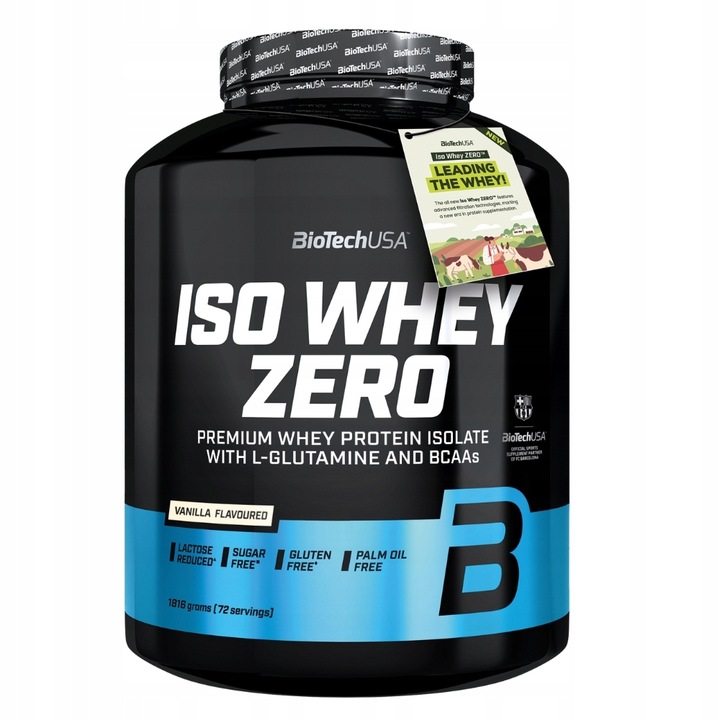 BIOTECH ISO WHEY ZERO 1816 g BIAŁKO IZOLAT WPI NA SIŁĘ WYTRZYMAŁOŚĆ MASĘ
