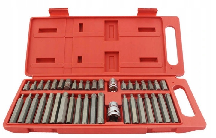 ZESTAW BITÓW KOŃCÓWEK KLUCZY IMBUS SPLINE TORX 40el. BITY