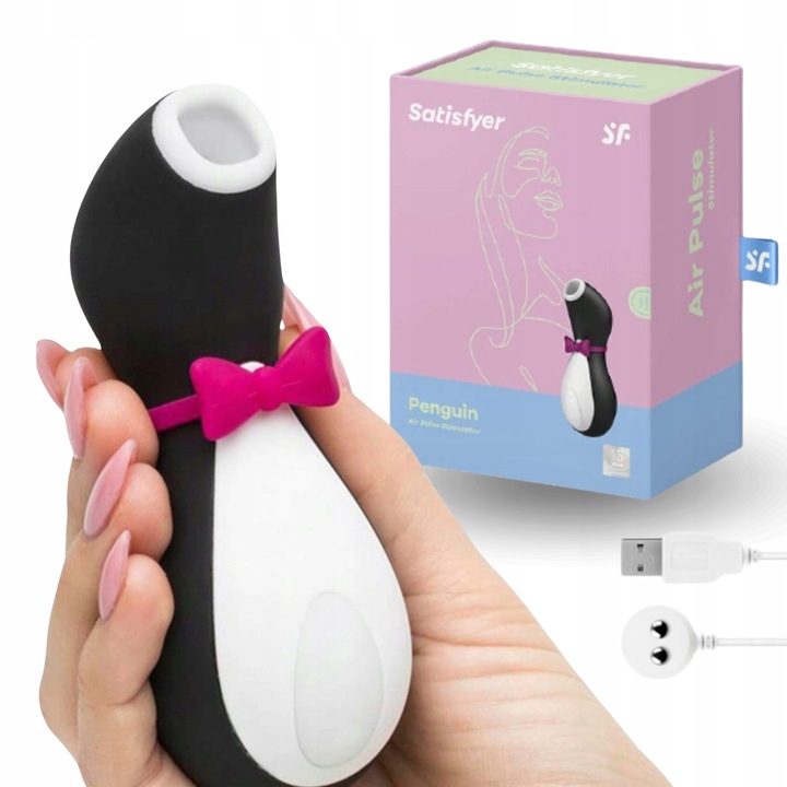 MASAŻER PINGWIN WIBRATOR PINGWINEK MEGA ORGAZM - SSĄCY DAMSKI MOCNY DLA PAR