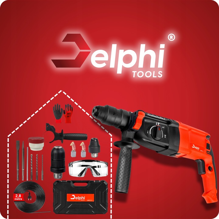 MŁOTOWIERTARKA WIERTARKA UDAROWA z UDAREM MŁOT MOCNA SDS+ 2600W +kabel