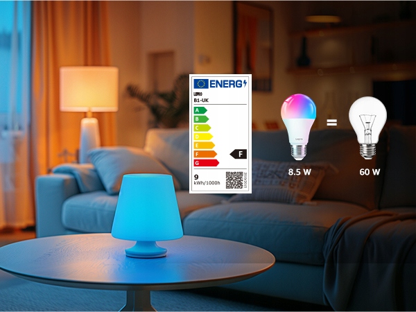Smart Żarówka LED RGB E27 8.5W = 60W WiFi Rytm Muzyczny APP Lepro