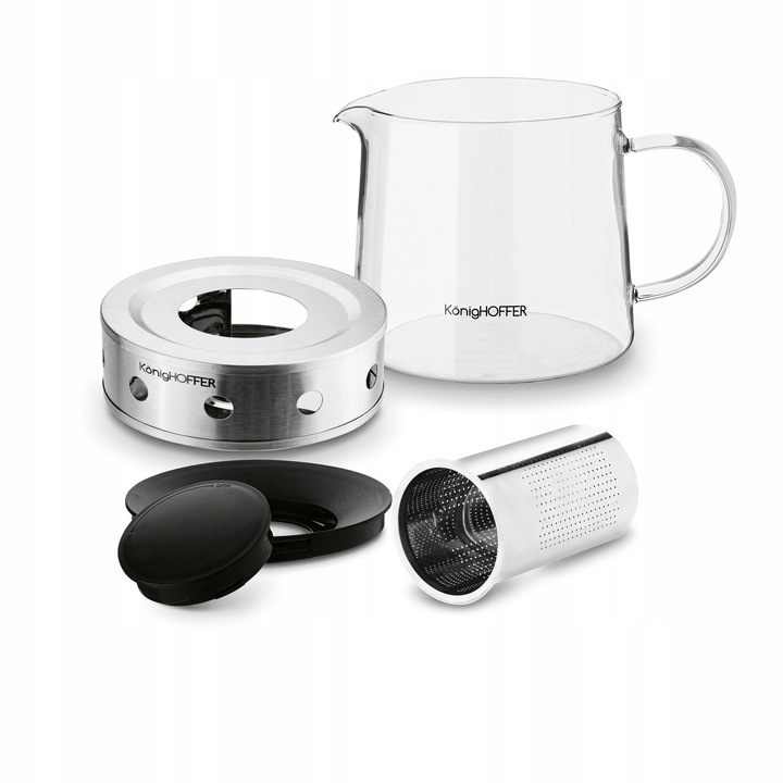 DZBANEK do KAWY HERBATY Ziół z ZAPARZACZEM i PODGRZEWACZEM Andrea 1,5 Lit.