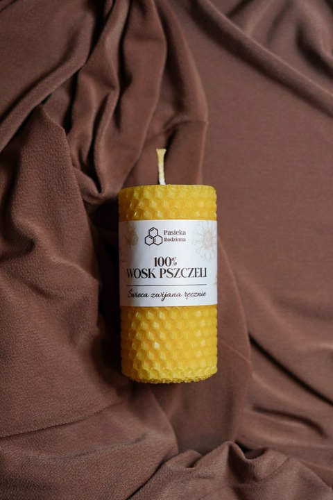 Zestaw 3x Świeca z Wosku Pszczelego 8/5 cm 100% Wosk Pszczeli
