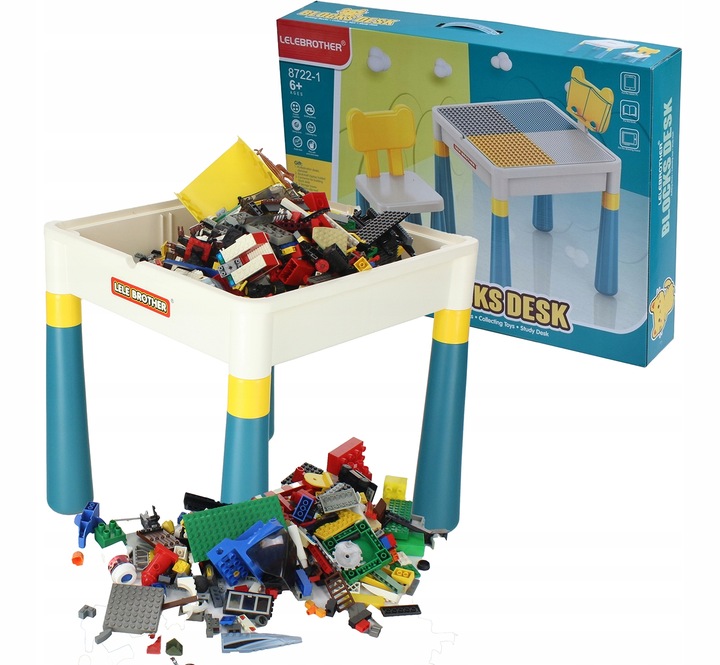 WIELOFUNKCYJNY STOLIK BLAT DO KLOCKÓW plus KRZESŁO