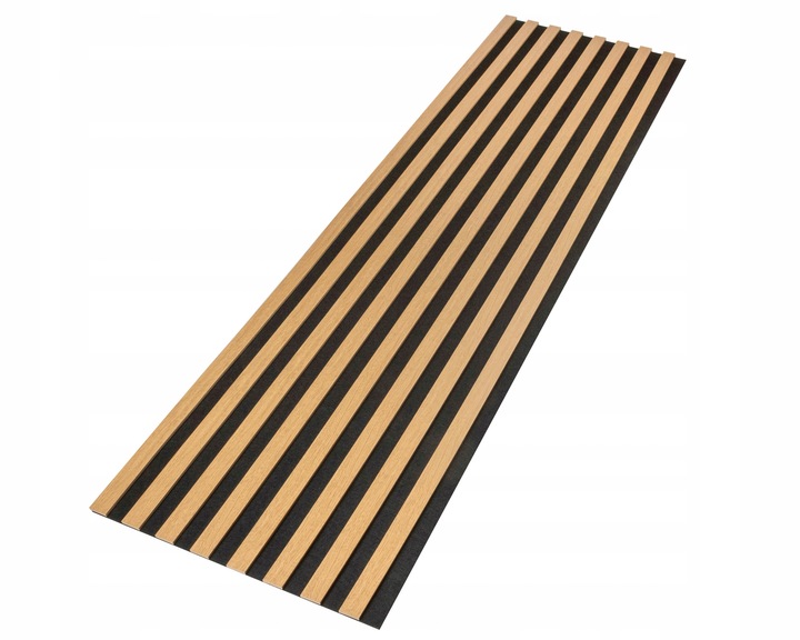 Lamele ścienne, akustyczne 54x260 cm na czarnym filcu Dąb i inne