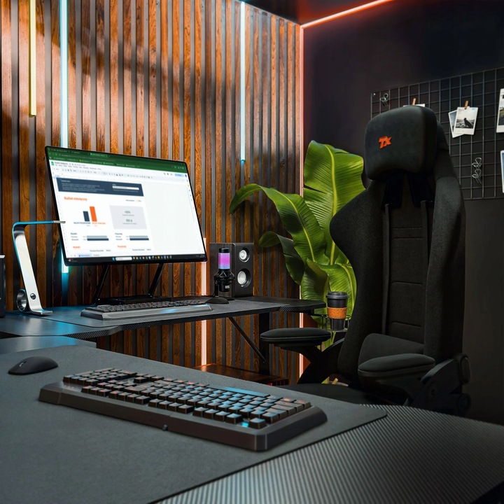 Biurko Gamingowe Regulowane 120x60cm Wysokość 56-79cm VECTOR TREX