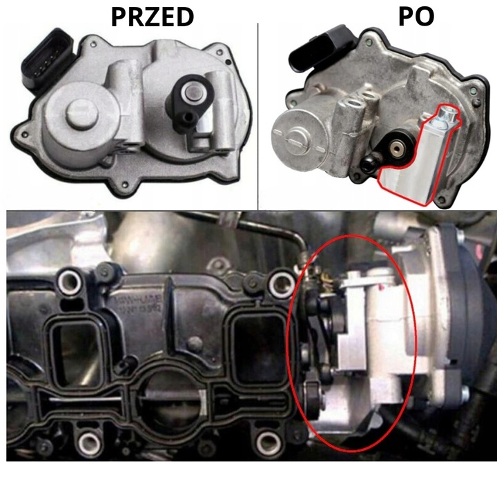 NASTAWNIK OGRANICZNIK klap 2.0 TDI CR błąd P2015