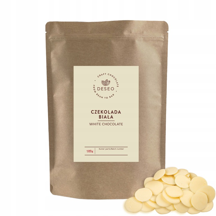 CZEKOLADA BIAŁA DESEO DROPSY CZEKOLADOWE 500G 0,5KG