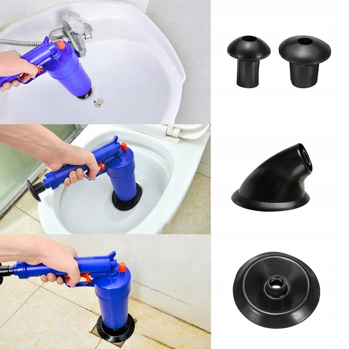 PISTOLET DO UDRAŻNIANIA RUR PRZEPYCHACZ TOALET WC ZLEWU KANALIZACJI KRET