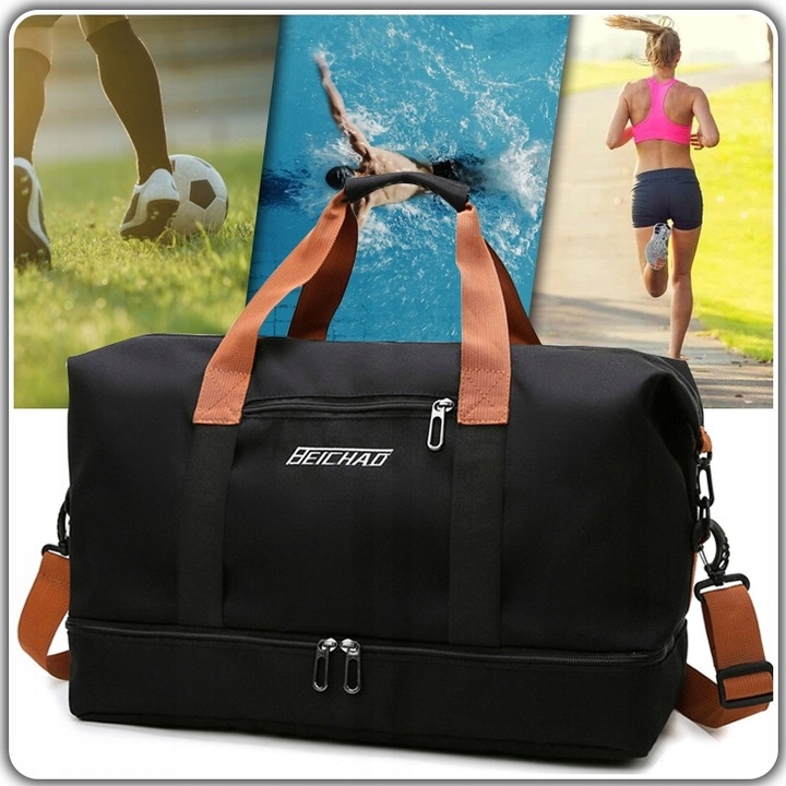 DAMSKA MĘSKA TORBA PODRÓŻNA SPORTOWA BAGAŻ DO JOGI NA SIŁOWNIĘ NA