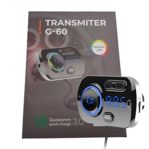 TRANSMITER BLUETOOTH FM SAMOCHODOWY SZYBKA ŁADOWARKA 2x USB AUX