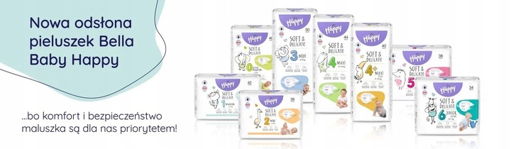 Pieluszki dla wcześniaków 0 Bella Happy Before Newborn do 2kg 46szt.