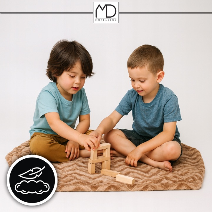 Ciepły koc ozdobny narzuta na łóżko prezent pled 200x220 cm brązowy