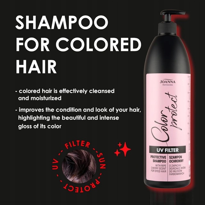 JOANNA PROFESSIONAL UV Filter Szampon ochronny do włosów 1000 ml