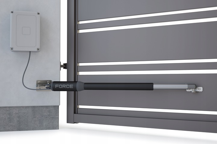 Zestaw do bramy dwuskrzydłowej FORCE SW200 2x2m 400 kg lampa do skrzydłowej