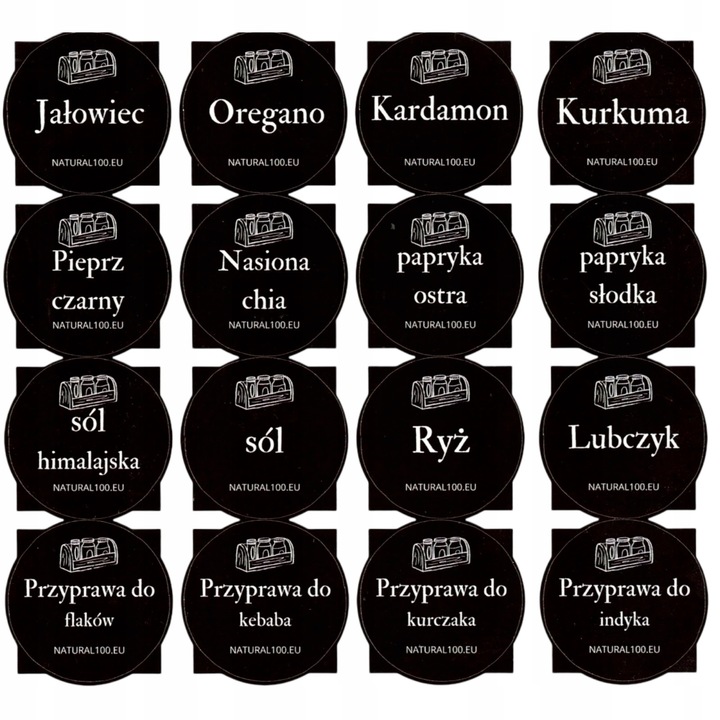 Pojemniki na przyprawy 24 szt 120ml organizer słoiczki słoiki