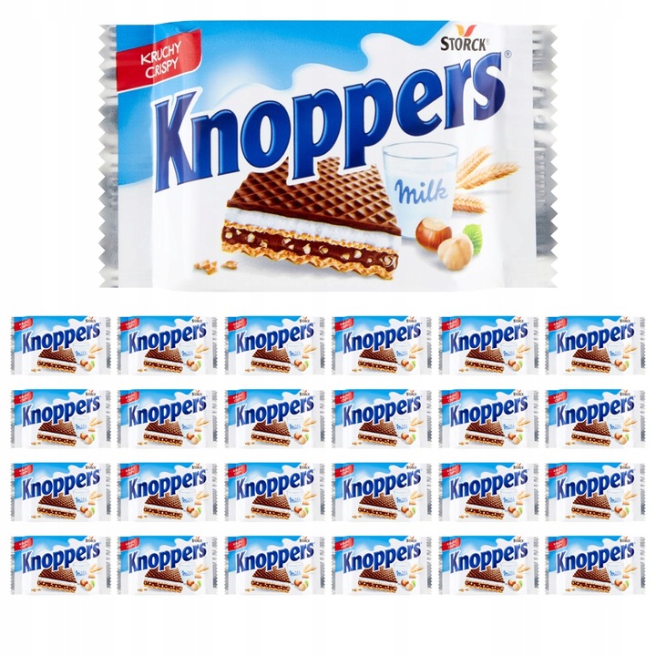 Knoppers Wafelek mleczno-orzechowy 25 g x 24 szt