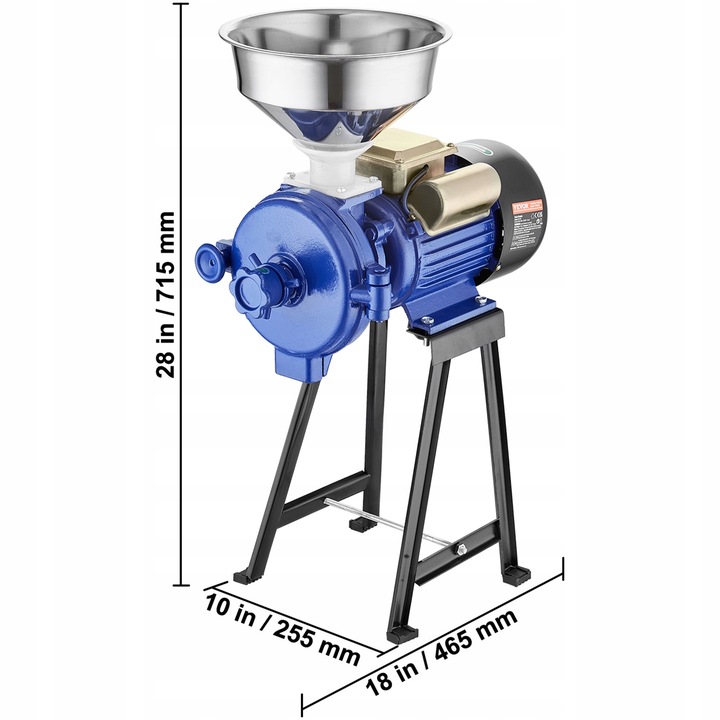 VEVOR 3000W Elektryczny młynek do zboża Mąka kukurydziana Młynek do