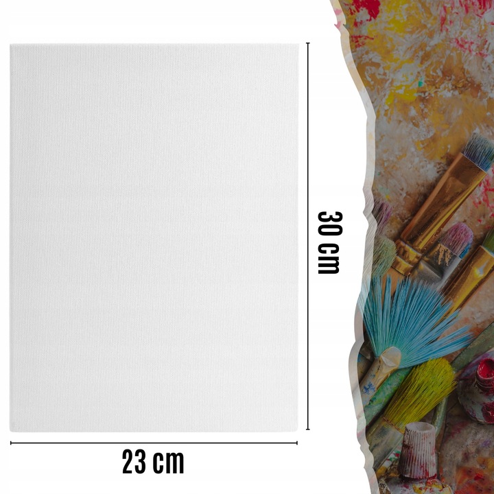PŁÓTNO MALARSKIE DO MALOWANIA PODOBRAZIE BAWEŁNIANE 10szt 24x30 cm zestaw