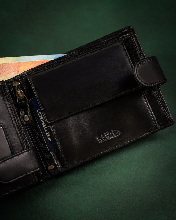 PETERSON męski portfel skórzany na prezent RFID