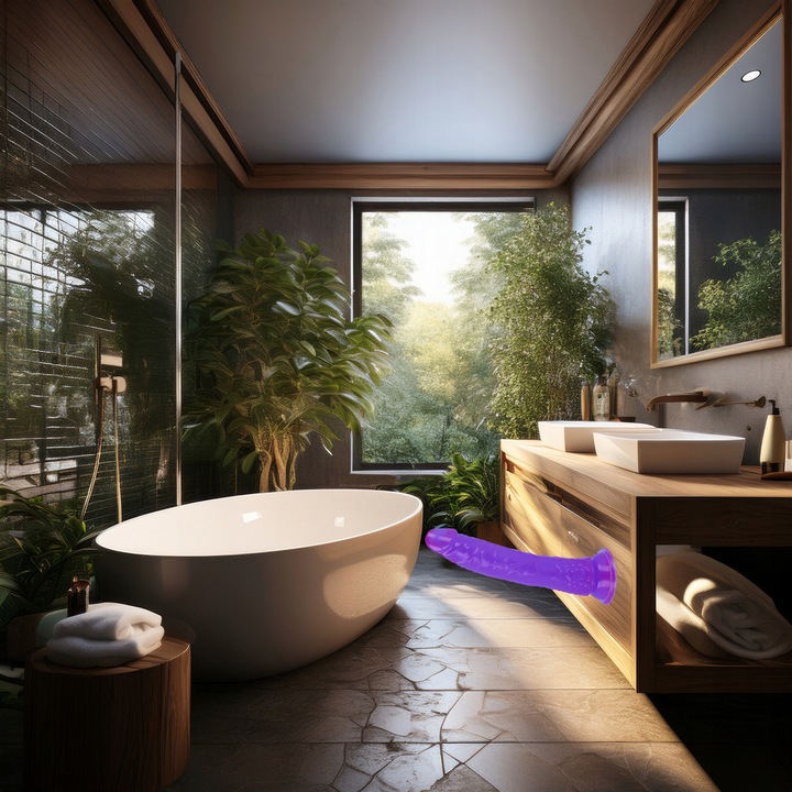 Dildo Realistyczne Penis Żylasty 21 Cm Z Przyssawką Wodoodporny Sex Analny