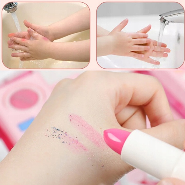 DUŻY ZESTAW KOSMETYKÓW DO MAKIJAŻU I PAZNOKCI MAKEUP DLA DZIECI PREZENT