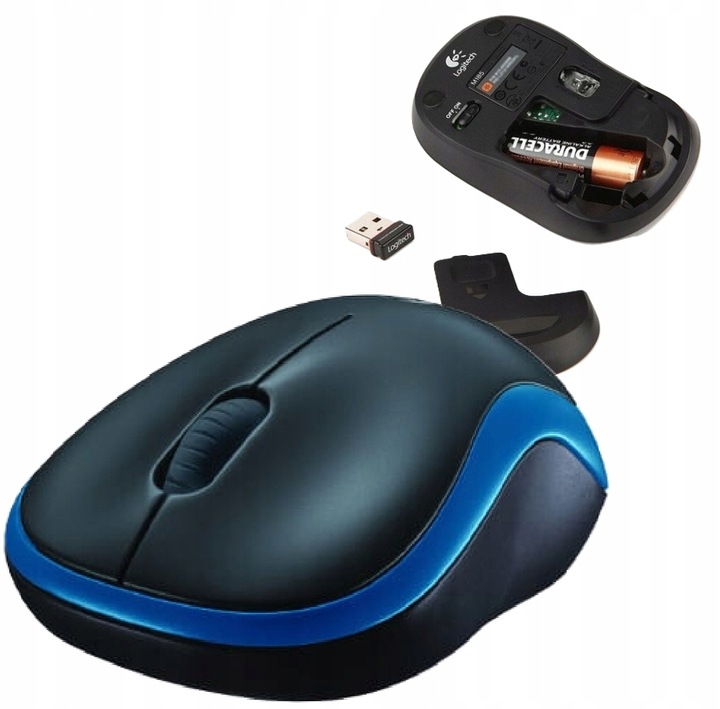 Mysz Bezprzewodowa Logitech M185 Niebieska - Idealna do biura