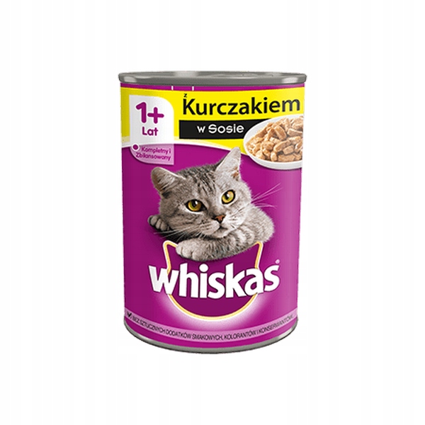 WHISKAS Kurczak 24x400g Puszka karma dla kotów