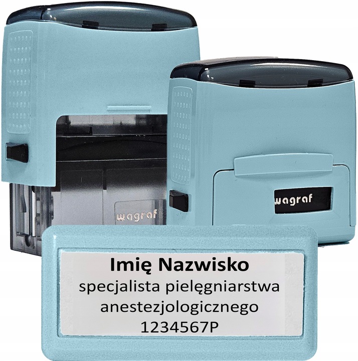 WAGRAF B2s - IMIENNA PIECZĄTKA FIRMOWA - do 4 wersów - 12 kolorów obudowy