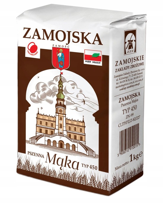 Zamojska Mąka Pszenna Typ 450 Zamość 1kg 10 sztuk