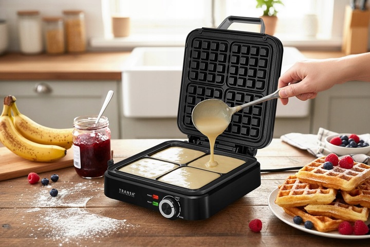 GOFROWNICA NA 4 DUŻE GOFRY REGULACJA TEMPERATURY i STOPNIA WYPIEKANIA