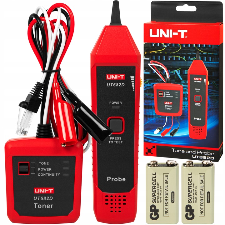 TESTER OKABLOWANIA SIECI SZUKACZ LOKALIZATOR PAR PRZEWODÓW UNI-T UT682D