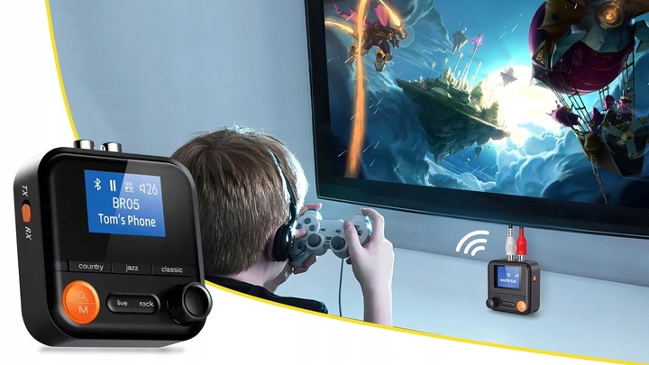 ADAPTER TRANSMITER BLUETOOTH ODBIORNIK NADAJNIK BT 5.2 AUX RCA JACK