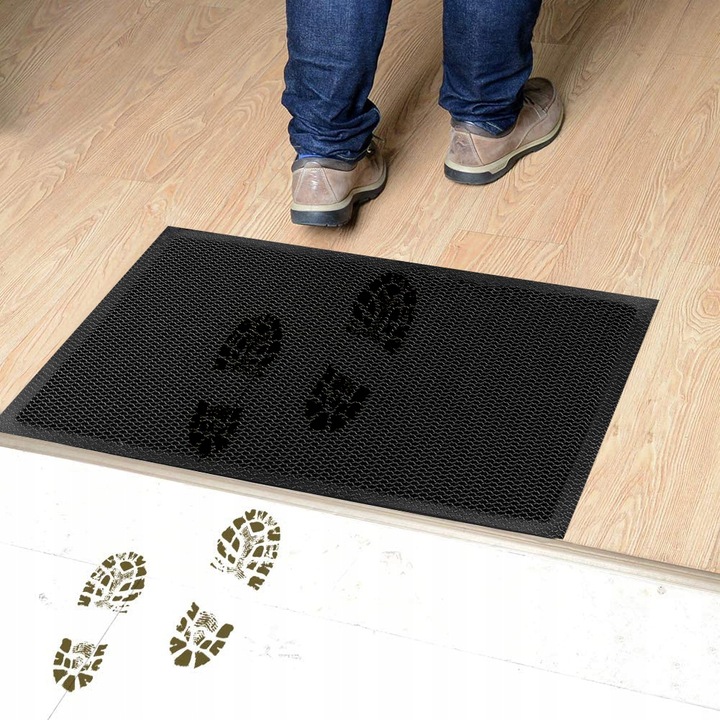 WYCIERACZKA POD DRZWI 3D WEJŚCIOWA DO BUTÓW ZEWNĘTRZNA GUMOWA MATA 60x90CM