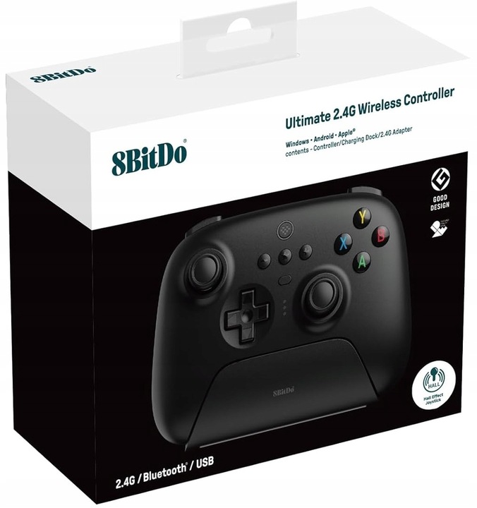 8BitDo Ultimate 2.4G BT Black v2 Hall Effect Pad Android Apple PC