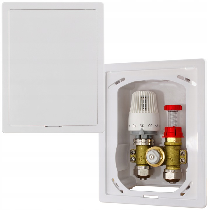 Zawór do PODŁOGÓWKI RTL BOX 3/4" GŁOWICA Podtynkowy OGRANICZNIK TEMPERATURY