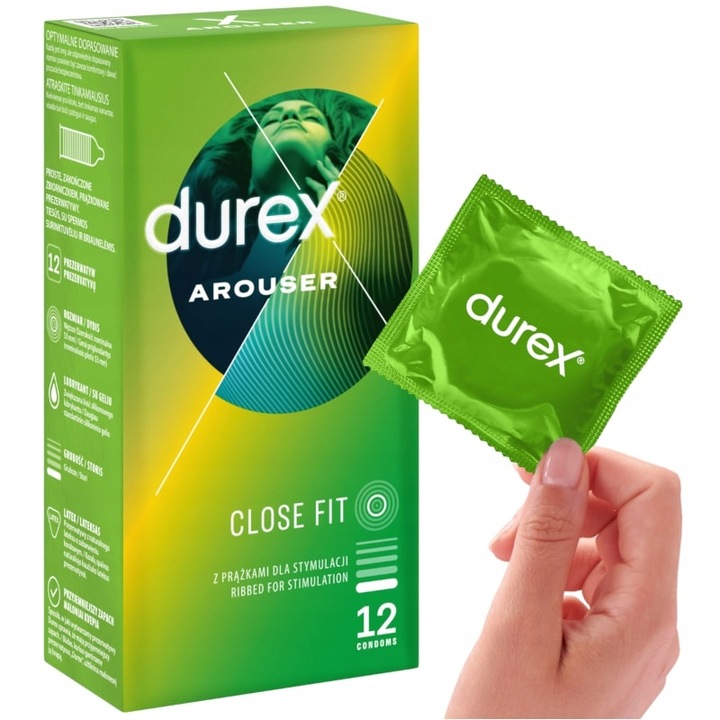 Prezerwatywy Durex Arouser potęgujące orgazm z prążkami 12 szt.