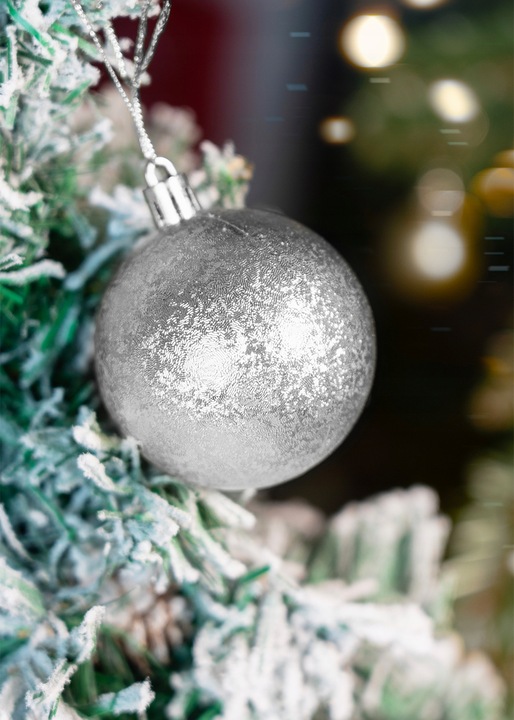 ZESTAW BOMBEK na Choinke 100szt Silver mix Bombki Choinkowe Świąteczne