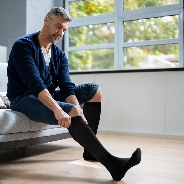 Podkolanówki Uciskowe Skarpety Kompresyjne Przeciwżylakowe na Obrzęk Żylaki